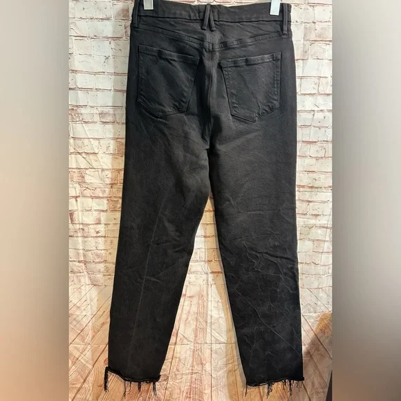 Good American Good Boy Twisted Slit Straight Leg Jeans Size 12/31 - Picture 6 of 8